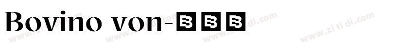 Bovino von字体转换
